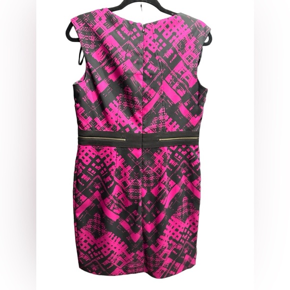 Emma & Michele Pink and Black Midi Dress - Picture 6 of 9